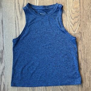 Athleta Heathered Blue Sleeveless Workout Top – XS